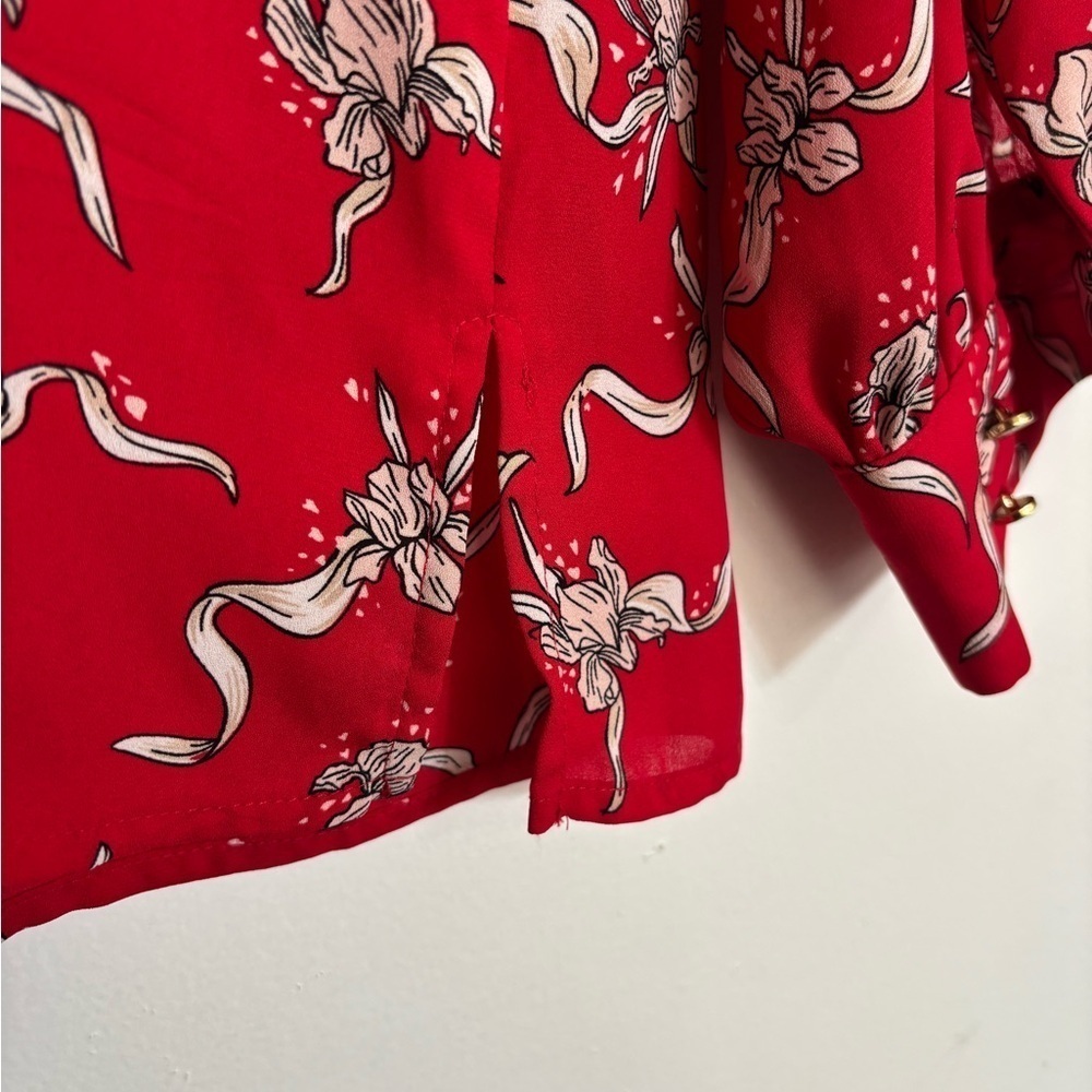 Liz Claiborne Womens V Neck Long Sleeve Blouse - Picture 6 of 9